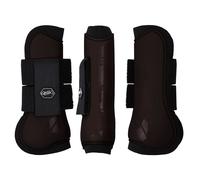Guêtres antérieurs pour cheval Ouvertes QHP Marron Cob