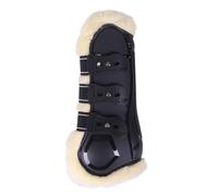 Guêtres antérieurs pour cheval Ouvertes QHP Ontario Noir Full
