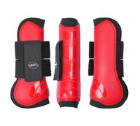 Guêtres antérieurs pour cheval Ouvertes QHP Rouge Cob