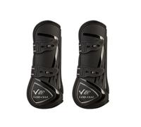 Guêtres antérieurs protège-tendons pour cheval Ouvertes Lami-Cell V22 Noir Poney