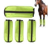 Guêtres Anti-Mouches pour Cheval,Lot de 4 protège-Jambes en Mesh - Guêtres équines antidérapantes - pour l'entraînement, ranchs, fermes, Jardins, Courses, écuries, compétitions,
