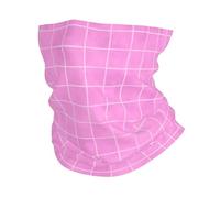 Guêtres de cou pour homme et femme, cagoule avec motif quadrillage rose dessiné à la main, foulard de tête, masque