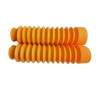 Guêtres de Couverture de Fourche de Moto, Sho Avan Lot de 2 Protections Anti-poussière pour Fourche Avant de Moto, universelles Fourche de Moto Capuchon d'écrou de Tige(Yellow)