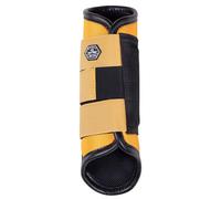 Guêtres de cross postérieurs pour cheval fermées QHP Technical Jaune M