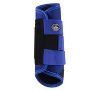 Guêtres de cross postérieurs pour cheval QHP Technical Bleu L
