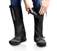 Guêtres de Randonnée Étanche Respirant Séchage Rapide pour Femmes Hommes,Guêtres Imperméables Durable avec 500D Anti-déchirer Tissu Oxford pour Tournage Garniture Escalade Pêche Chasse Ski (Noir)