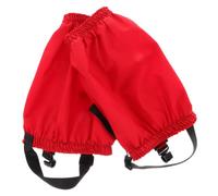 Guêtres de Randonnée Rouges en Nylon avec Sangle Réglable pour Bottes | Protection Légère et Respirante, Conception Élastique, Maintien Autour des Revers de Pantalon, Randonnée Hivernale