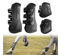 GuêTres De Tendon De Cheval, Lot de 4 Guêtres Chevaux,Tendons de Sport équestre,De GuêTres De Cheval En NéOprèNe Pu,Equitation Cheval Equipement,Bottes de Saut pour Cheval,Poney et Jambe Avant,M
