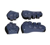 Guêtres de Tendon de Saut de Cheval Durables, Réglables, Ouvertes sur Le Devant, Bleu, Lot de 4, Offrent Une Protection Ultime pour Les Jambes du Cheval Pendant L'équitation (M)