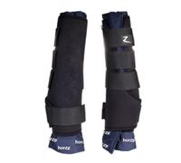 Guêtres d'écurie antérieures pour cheval Horze Pro Noir Cob