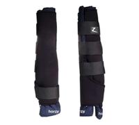 Guêtres d'écurie postérieures pour cheval Horze Pro Noir Cob