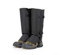 Guêtres d'extérieur imperméables pour la chasse, la randonnée, l'escalade, la neige, la saleté, la neige, le vent, les débris, les roches, la pluie et la boue (noir)