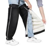 Guêtres D'hiver Doublées En Polaire Thermique For Vélo Et Trottinette, Genouillères Coupe-vent, Manchons De Soutien Et De Protection For Les Jambes, Leggings Avec Fermeture Éclair(60CM/23.6")