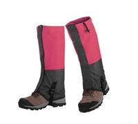 Guêtres ergonomiques imperméables avec sangle réglable, offrant une protection fiable pour la randonnée, le ski et d'autres activités de plein air (rouge)