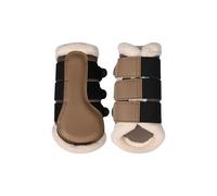 Guêtres fermées pour cheval avec fourrure HKM Comfort Premium Mesh Marron Mini Shetland