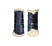 Guêtres fermées pour cheval HKM Comfort Premium Fur Bleu Mini Shetland