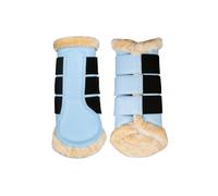 Guêtres fermées pour cheval HKM Comfort Premium Fur Bleu XL