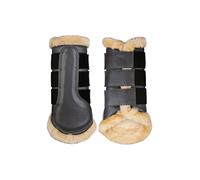 Guêtres fermées pour cheval HKM Comfort Premium Fur Gris S