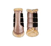 Guêtres fermées pour cheval HKM Comfort Premium Fur Rose XL