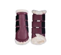 Guêtres fermées pour cheval HKM Comfort Premium Fur Rouge XL