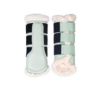 Guêtres fermées pour cheval HKM Comfort Premium Fur Vert XL