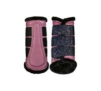 Guêtres fermées pour cheval HKM Sparkle Rose L