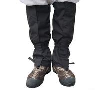 Guêtres imperméables de randonnée - 46 cm - Protection des jambes en nylon - Coupe-vent pour trekking, alpinisme, ski, unisexe (noir)
