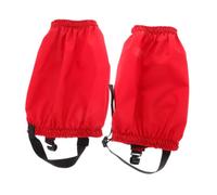 Guêtres Imperméables en Nylon Rouges pour Randonnée, Chasse et Désert | Conception Élastique Ajustable, Sangle Sous-pied Stable, Protège le Bas du Pantalon et Empêche le Sable D’entrer
