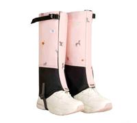 Guêtres imperméables pour enfants d'extérieur - pour chaussures robustes pour trekking, ski, camping - Maintien antidérapant avec crochet à lacets 30 x 17 cm (rose)