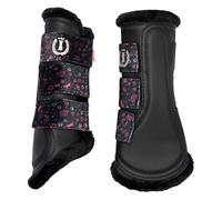 Guêtres ouvertes pour cheval Imperial Riding Flower Power Noir XFull