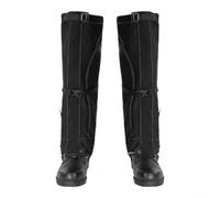 Guêtres Polaires Imperméables 57cm Randonnée | Intérieur polaire doux, imperméable, coupe-vent, idéal ski randonnée, tissu composite robuste(Black 57cm)