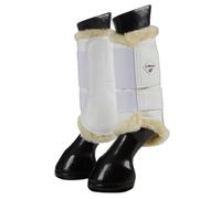 Guêtres postérieurs pour cheval doublées polaire LeMieux Blanc XL