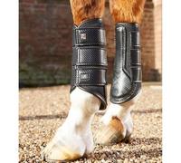 Guêtres pour cheval à verrouillage simple Premier Equine Air-Tech Noir L