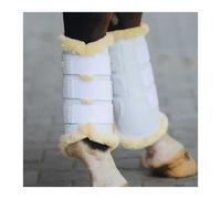Guêtres pour cheval fermées avec fausse fourrure Kavalkade Show Blanc S