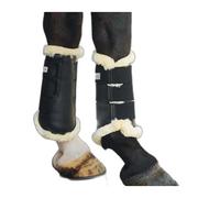 Guêtres pour cheval fermées avec fausse fourrure Kavalkade Show Noir M
