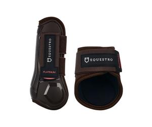 Guêtres pour jeune cheval fermées et protège-boulets en TPU et néoprène Equestro Marron Full