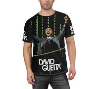 Guetta DJ Music David T-Shirt Homme Manche Courte - Haut Musique Électronique DJ Mode Décontracté - Tee-Shirt Fans de Concert Festival Été Streetwear 3XL
