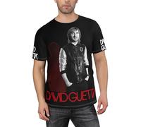 Guetta DJ Music David T-Shirt Homme Manche Courte - Haut Musique Électronique DJ Mode Décontracté - Tee-Shirt Fans de Concert Festival Été Streetwear XXL