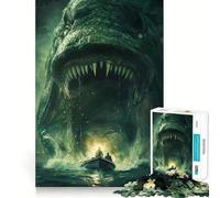 Gueule de Monstre Marin Puzzle 1000 pièces pour Adultes Jeu de logique Stimulant et apaisant Bords Nets Cadeau touchant (38x52cm)