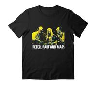 GUEWBF Folk Music Peter Paul and Mary Peter Yarrow Paul Stookey Mary Travers T ShirtBlackM