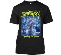 GUEWBF NWT Suffocation Breeding The Spawn American Death Metal Band Retro T-Shirt S-4XL BlackM