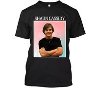 GUEWBF Shaun Cassidy American Actor Music Retro Graphic Art Vintage T ShirtBlackS