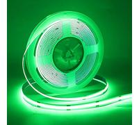 Guezuvoru Bande lumineuse LED Cob, 2 mètres/6,56 pieds de long 5 V LED COB haute densité Ruban de lampe LED flexible Décoration de la maison, vert, prise de fil à 2 broches