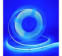 Guezuvoru Bande lumineuse LED Cob, 2 mètres/6,56 pieds de long 5 V LED COB haute densité Ruban de lampe LED flexible Décoration de la maison, bleu, prise de fil à 2 broches