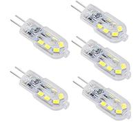 Guezuvoru G4 LED 3W Ampoule, 200LM, AC/DC12V, Equivalent 25W Ampoule à Halogène, blanc 6000K, SMD 2835 LED ampoule 360 Angle de faisceau pour plafond intérieur cuisine éclairage,5 pièces