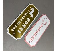 Gufacai Plaque signalétique personnalisée pour cheval découpé au laser - Plaque de porte personnalisée - Cadeau pour les amateurs de chevaux (25 cm x 9,5 cm)