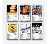Gufatoo Radiohead Poster mural décoratif sur toile pour chambre à coucher Motif groupe de rock 20 x 30 cm
