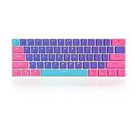 Guffercty kred GTSP PBT Touches rétroéclairées 60 % avec barre spatiale 6,25U Profil OEM pour clavier de jeu mécanique Cherry MX Switch (violet + rose + bleu)