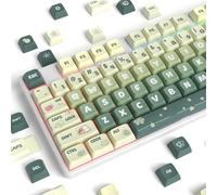 Guffercty - Kred - Lot de 133 Touches à Profil XDA - en PBT - Touches ISO pour Clavier mécanique 60%, 65%, 75%, 96% - Vert Clair