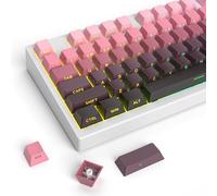 Guffercty kred PBT Cherry Profile Lot de 133 touches imprimées sur le côté dégradé pour clavier de jeu Rouge dégradé